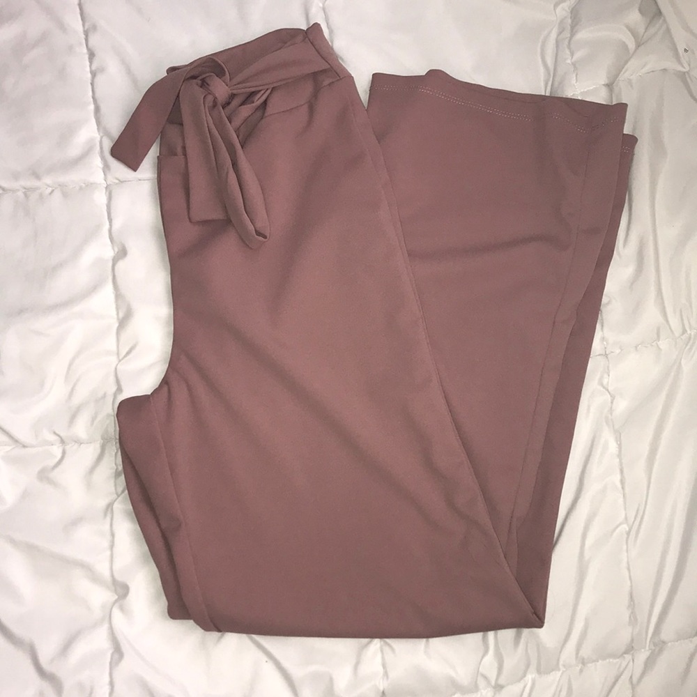 Charlotte Russe Tie Front Palazzo Pants